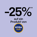 Werbung für eine -25% auf Nivea Sun Aktion